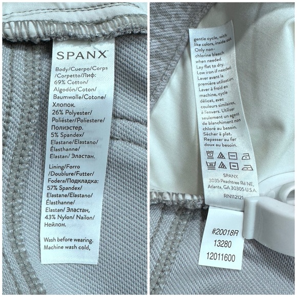 ⭐️ SPANX Grey Patterned Jean-ish Ankle Skinny Slimming Contouring Jeans - Picture 7 of 7